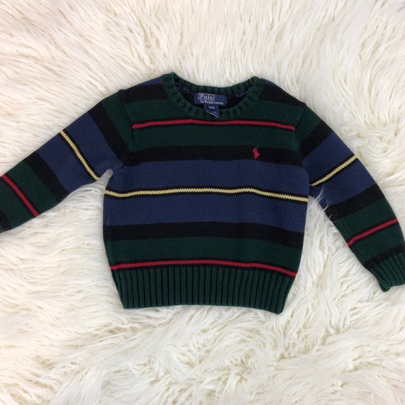 Polo Ralph Lauren Other - POLO by RALPH LAUREN boys green striped sweater 3T
